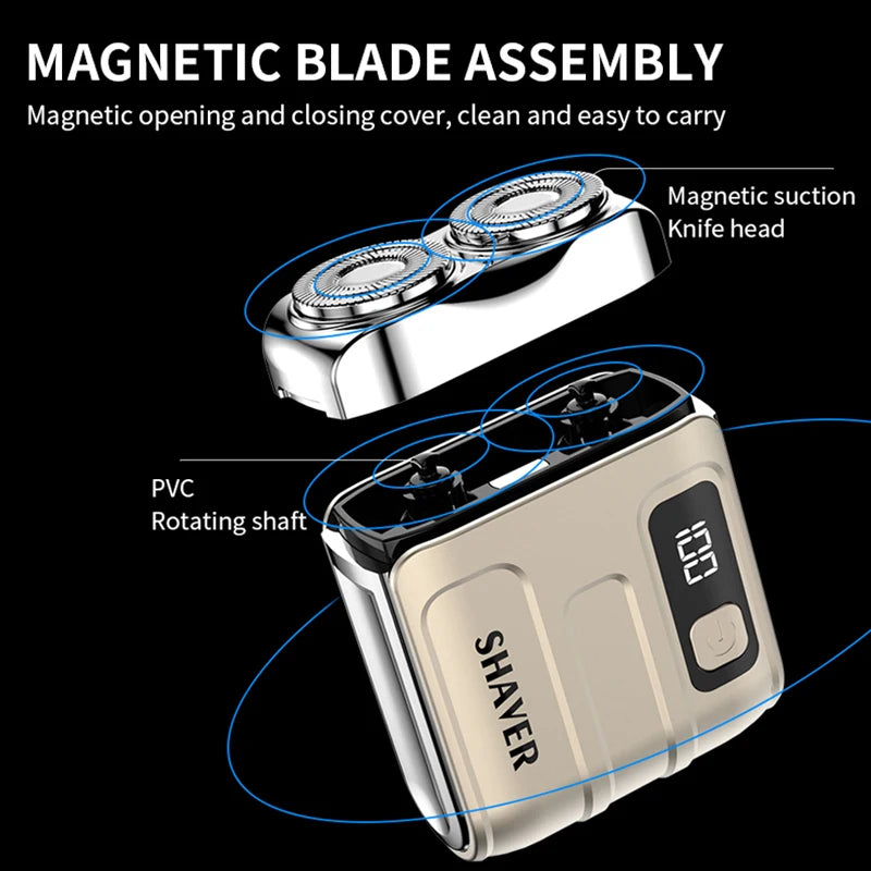 Mini Rechargeable Rotary Razor – Clean Shave, Anywhere