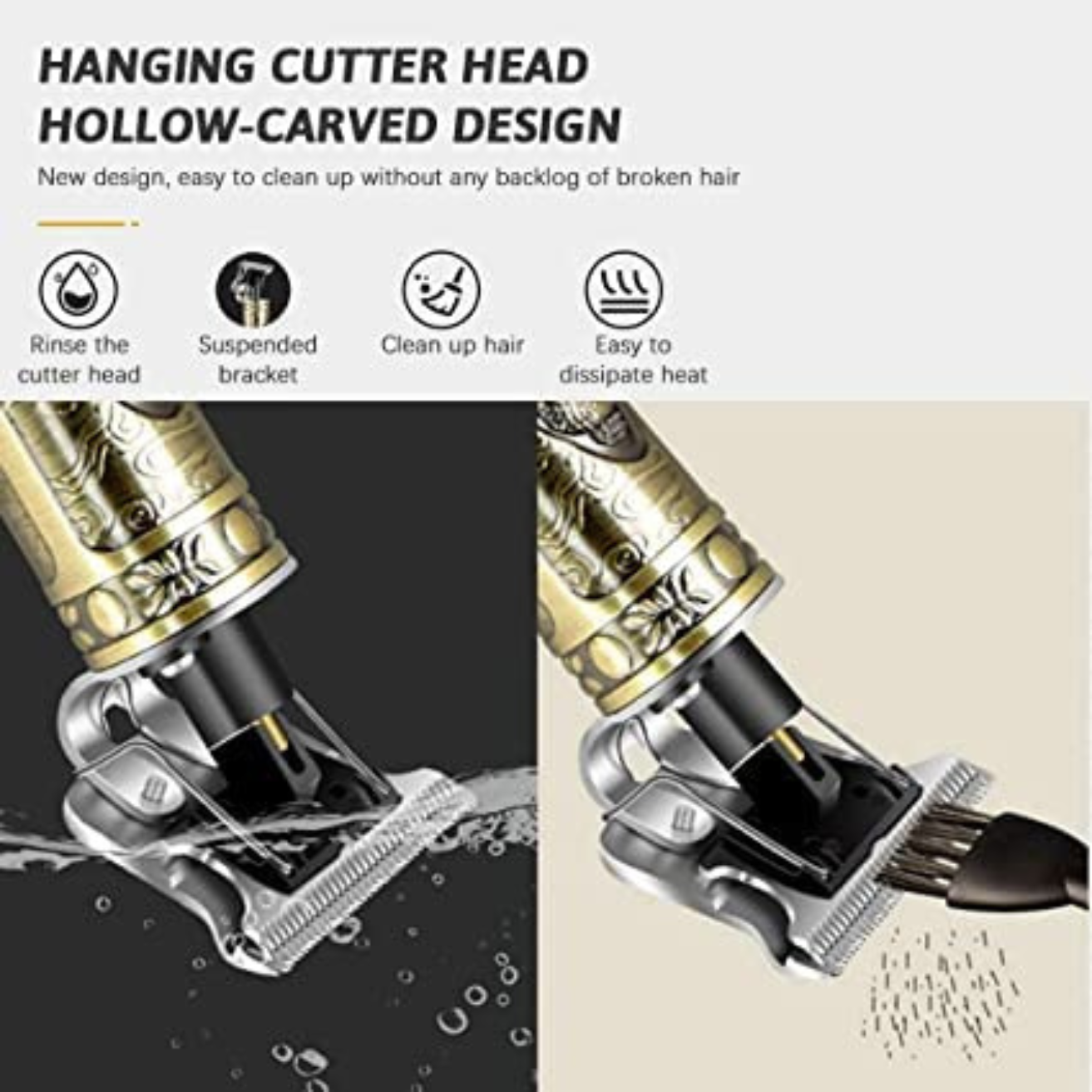 With a hollow-carved, hanging cutter head, the CHANAX Signature Clipper is built for effortless maintenance and long-term performance. Rinse it. Wipe it. Done. No clogging, no heat buildup—just sharp, clean action every time.

